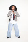 The Grey Plaid Blazer